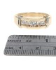 Gentlemen's Diamond Fluted Accent Tapered Ring in White and Yellow Gold